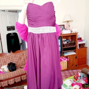 Plum high low dress